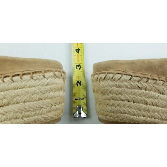 Franco Sarto Size 11M Women's Camel Color Suede Slip On Wedge Heel Pine Slide - Picture 3 of 13